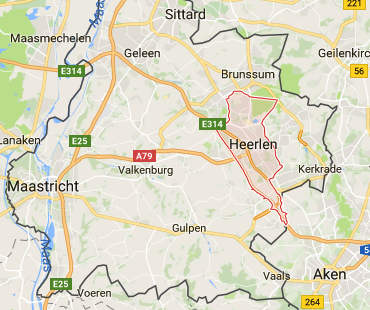 kaart Heerlen - Brunssum